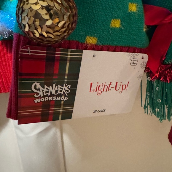 Ultimate Tacky Light-Up Ugly Christmas Sweater Tree NWT 2X - Picture 4 of 9